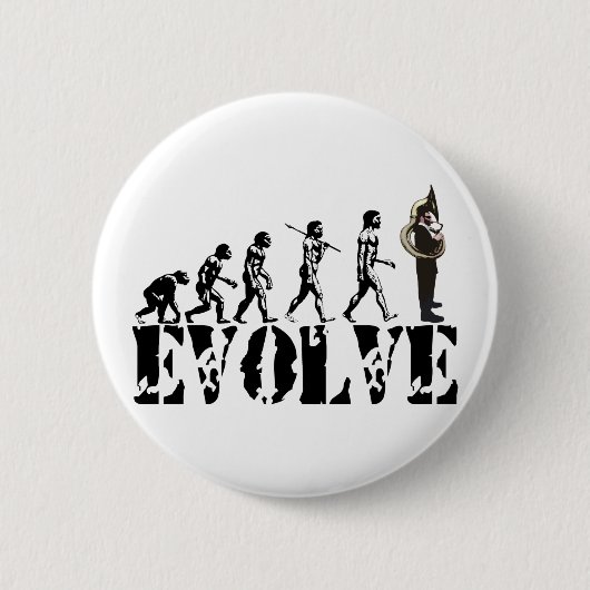 Sousaphone Tuba Tubas Evolution Musical Art Ronde Button 5,7 Cm (Voorkant)