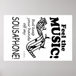 Sousaphone voelt de muziek poster