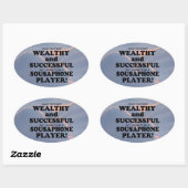 Sousaphone Wealthy & Successful Oval Sticker (Vel)