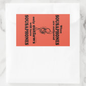 Sousaphones Verboden rechthoekige Sticker (Tas)