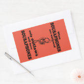 Sousaphones Verboden rechthoekige Sticker (Envelop)