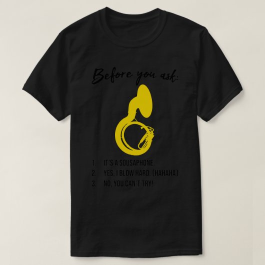 Sousaphonevoor je Askgrappige Sousaphone Gift Marc T-shirt (Design voorkant)