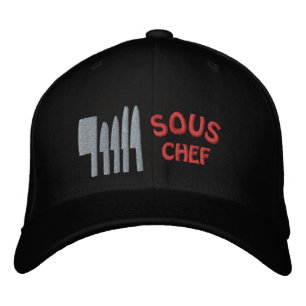 Souschef-messen geborduurde pet