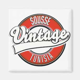 Sousse Tunesië vintage stijl logo Magneet