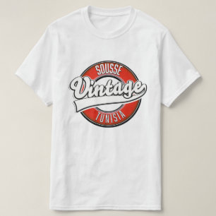 Sousse Tunesië vintage stijl logo T-shirt