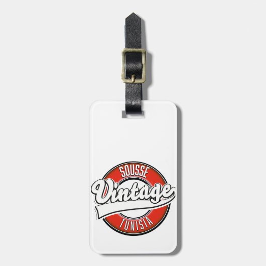 Sousse tunisia  stijl logo bagagelabel (Voorkant verticaal)
