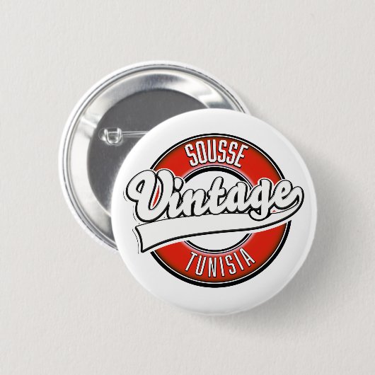 Sousse tunisia stijl logo ronde button 5,7 cm (Voorkant /achterkant)
