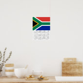 South Africa 2026 Calendar, Large, African Flag Poster (Keuken)