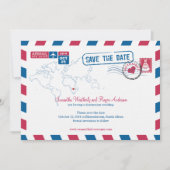 South Africa Air Mail Wedding Save the Date (Voorkant)