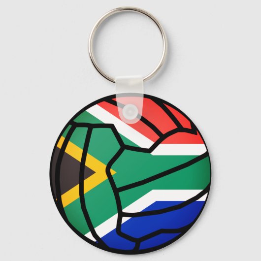 South Africa Flag Ball Design Netball Sleutelhanger (Voorkant)