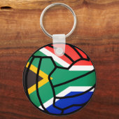 South Africa Flag Ball Design Netball Sleutelhanger (Voorkant)