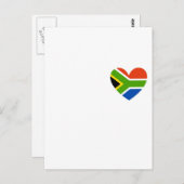 South africa flag heart briefkaart (Voorkant / Achterkant)