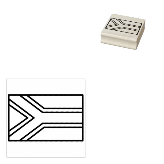South Africa Flag Rubberstempel (Gestempeld)