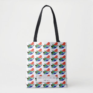 SOUTH AFRICA FLAG Scripts Isaiah Christelijk Tote Bag