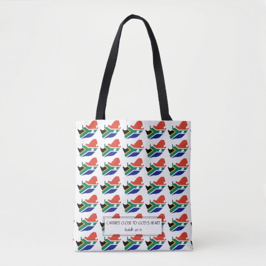 SOUTH AFRICA FLAG Scripts Isaiah Christelijk Tote Bag (Voorkant)