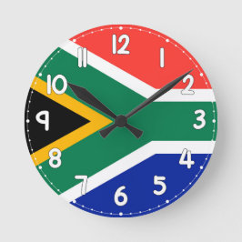 South Africa Flag Wall Clock - Ronde Klok