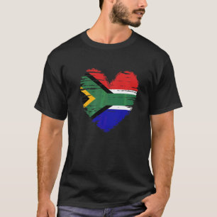 South Africa Heart South African Flag Pride T-shirt