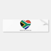 South Africa Heart with black SOUTH AFRICA Bumpersticker (Voorkant)