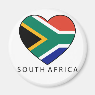 South Africa Heart with black SOUTH AFRICA Magneet