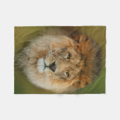 South Africa Majestic Lion Sluiten Fleece Deken (Voorkant (Horizontaal))