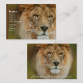 South Africa Majestic Lion Sluiten Visitekaartje (Voorkant / Achterkant)