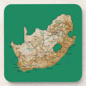 South Africa Map Coaster Onderzetter (Voorkant)