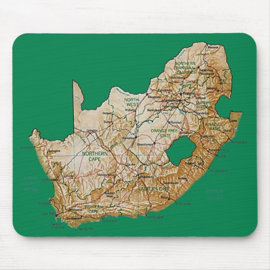 South Africa Map Mousepad Muismat (Voorkant)