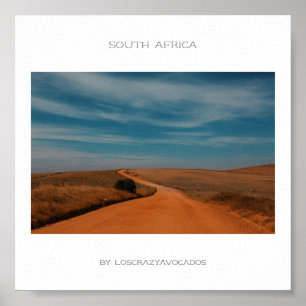 South Africa Natuur Road Landscape Travel Poster