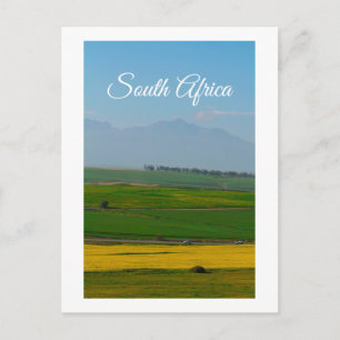 South Africa Rural Canola Landscape Mountains SA. Briefkaart