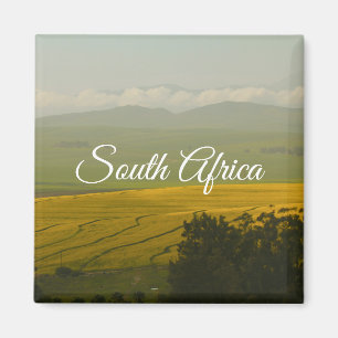 South Africa Rural Canola Landscape Mountains SA. Magneet