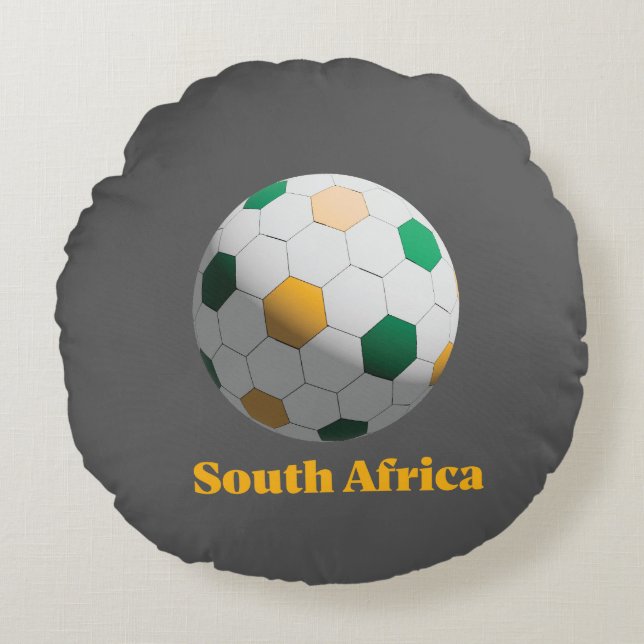 South Africa Soccer Rond Kussen (Voorkant)