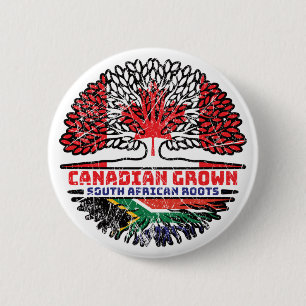 South Africa South African Canadian Canada Tree Ronde Button 5,7 Cm