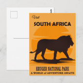 South Africa Travel Poster Briefkaart (Voorkant / Achterkant)