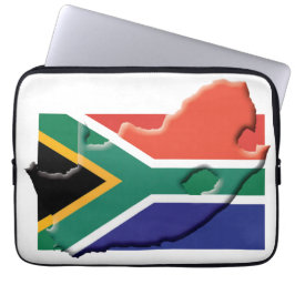 SOUTH AFRICA-vlaggenkaartcomputer Laptop Sleeve