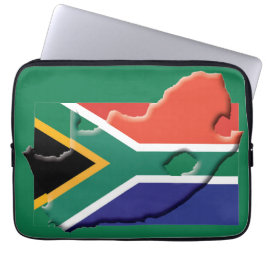 SOUTH AFRICA Vlagkaart Patriottische computer GROE Laptop Sleeve