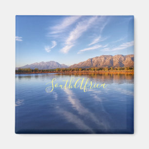 South Africa Water Mountains Lake Landscape Magnet