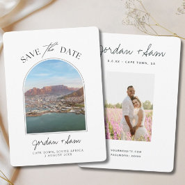South Africa Wedding Kaap Town Save the Date Photo Kaart
