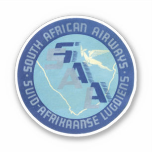 South African Airways Africa Sticker
