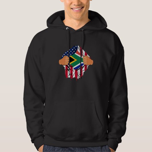 South African Blood Inside Me American South Afric Hoodie (Voorkant)