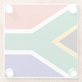 South African Flag Glazen Onderzetter (Achterkant)