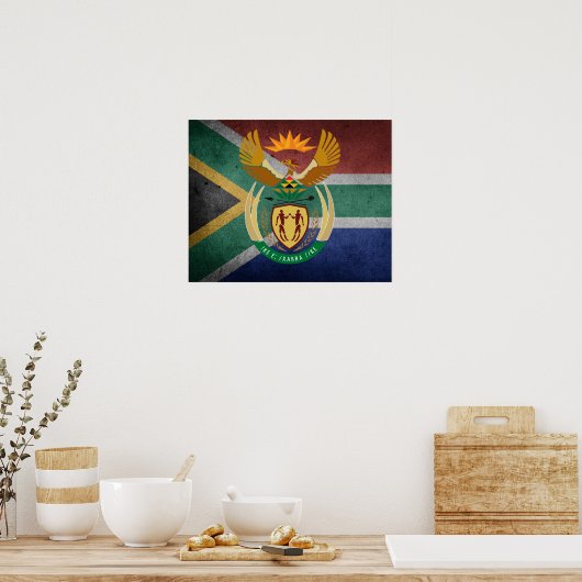 South African flag Poster (Keuken)