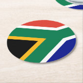 South African Flag Ronde Kartonnen Onderzetter (Gebogen)