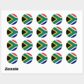 South African Flag Ronde Sticker (Vel)