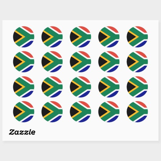 South African Flag Ronde Sticker (Vel)