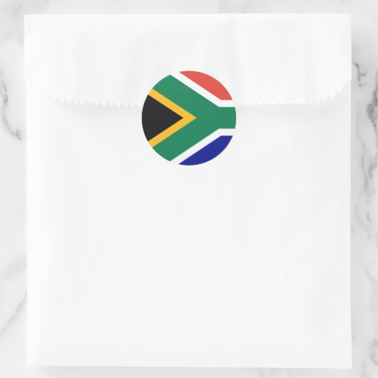 South African Flag Ronde Sticker (Tas)