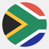 South African Flag Ronde Sticker (Voorkant)