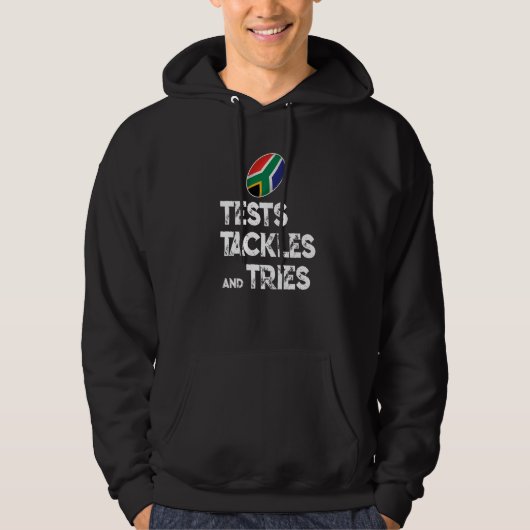 South African rugby tests tackles tries braai beer Hoodie (Voorkant)