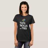 South African rugby tests tackles tries braai beer T-shirt (Voorkant volledig)