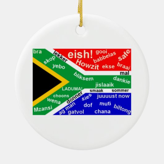 South African Slang Ornament - (Achterkant)
