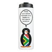 South African Talking Ms. Penguin Personalize Text Thermosbeker (Voorkant)